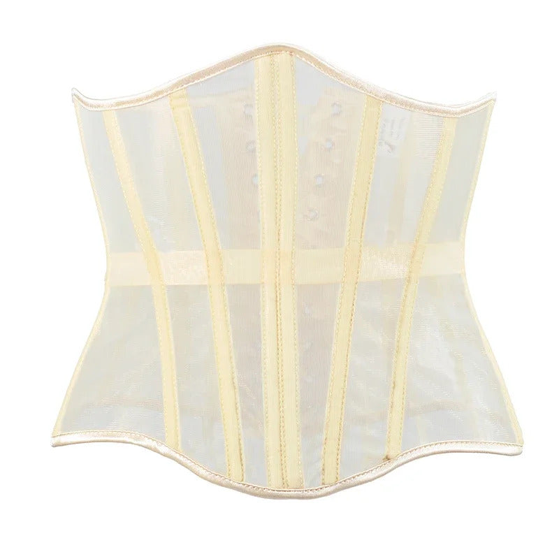 Snatched Factory Women Abdomen Tight Corset Crops Under Bust Bustiers Breathable Mesh ...